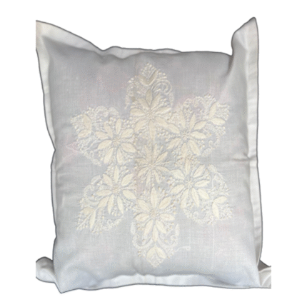CHIKANKARI CUSHION  COVER 16×16 Inches